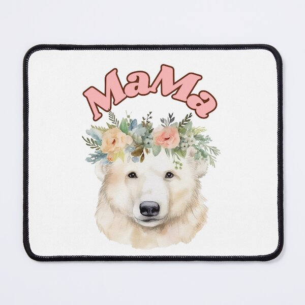 Item preview, Mama bear with a flower crown designed and sold by JDreaming.
