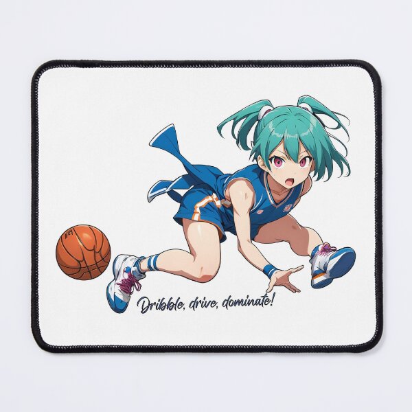 Item preview, Anime basketball girl player holding a ball designed and sold by PrintPlanetGo.