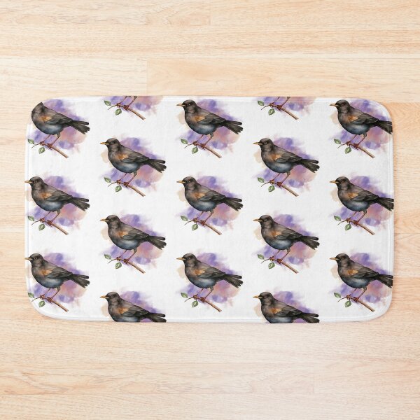 Item preview, Watercolor Common Blackbird designed and sold by TheAnimalZ00.