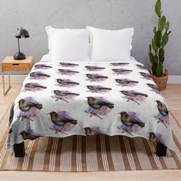 Item preview, Watercolor Common Blackbird designed and sold by TheAnimalZ00.