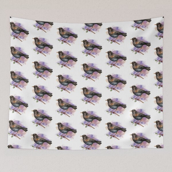 Item preview, Watercolor Common Blackbird designed and sold by TheAnimalZ00.