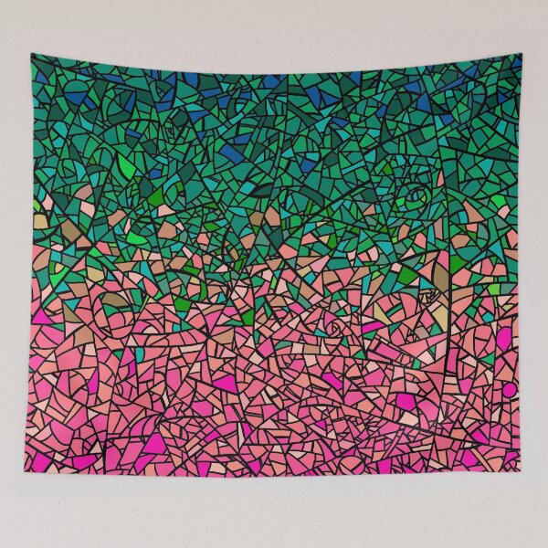 Item preview, Stained Glass (Pink and Green) designed and sold by fibbunny.