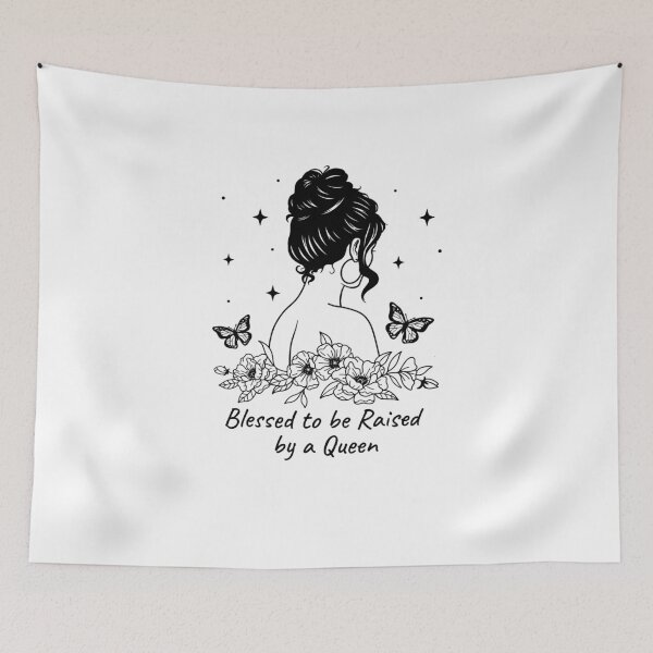 Item preview, BLESSED TO BE RAISED BY A QUEEN FLORAL MOM designed and sold by PRINYOS.