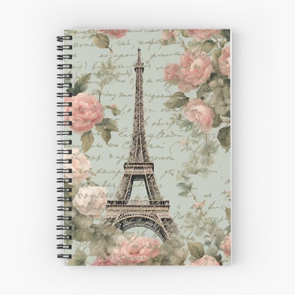 Item preview, Cottagecore Shabby Chic Travel French Floral Paris Eiffel Tower designed and sold by LEILA ART SPACE.