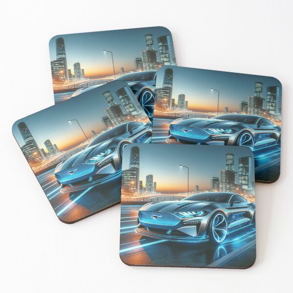 Item preview, Futuristic Cityscape Mustang Design designed and sold by CultDigHoriz.