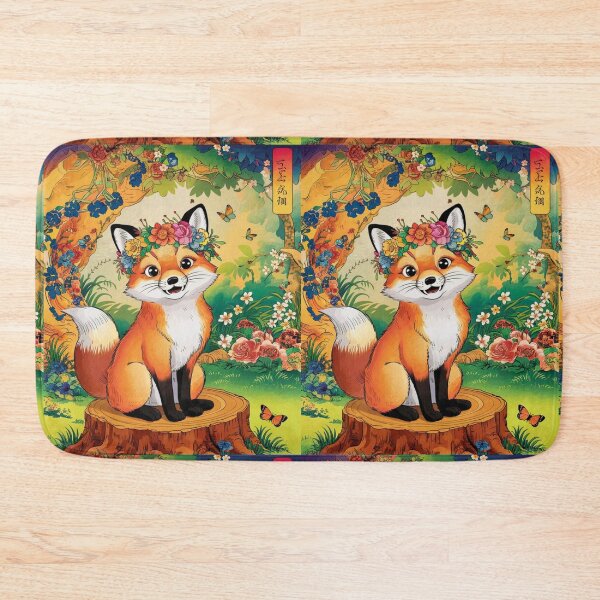 Item preview, Fox Portrait. woodland fox, fantasy fox, happy fox designed and sold by FoxVibes.