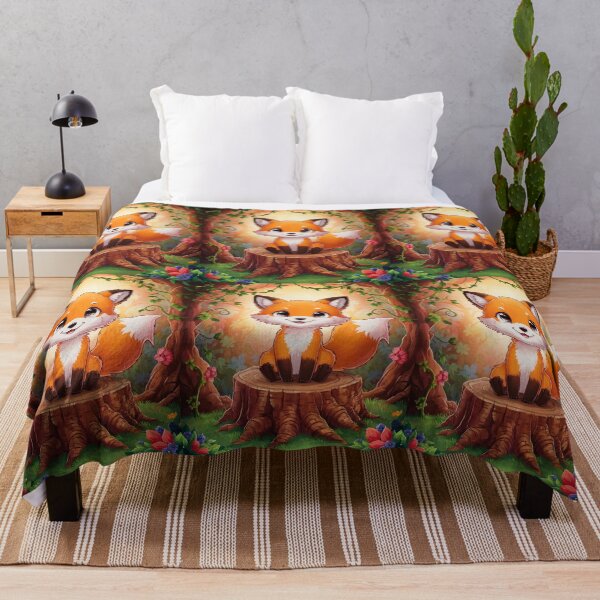 Artikelvorschau, Fuchs-Porträt. Waldfuchs, Fantasiefuchs, glücklicher Fuchs entworfen und verkauft von FoxVibes.