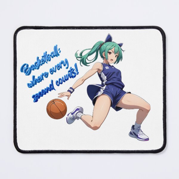 Item preview, Anime girl basketball player dribbling designed and sold by PrintPlanetGo.