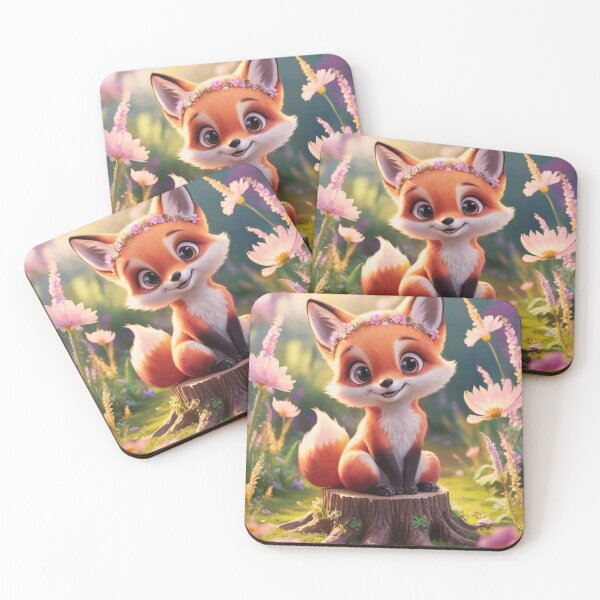 Item preview, Fox Portrait. woodland fox, fantasy fox, happy fox designed and sold by FoxVibes.