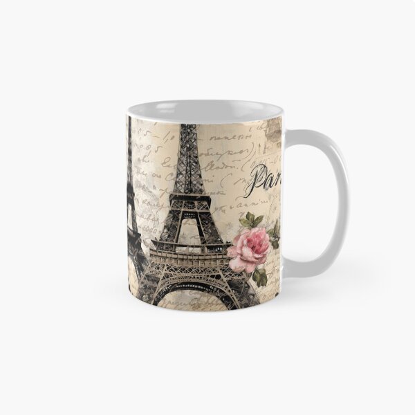 Aperçu de l'œuvre Style campagnard Shabby Chic Voyage Français Paris Tour Eiffel créée et vendue par LEILA ART SPACE.