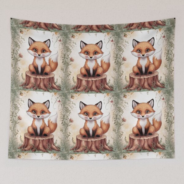 Artikelvorschau, Fuchs-Porträt. Waldfuchs, Fantasiefuchs, glücklicher Fuchs entworfen und verkauft von FoxVibes.