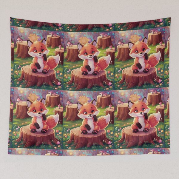 Artikelvorschau, Fuchs-Porträt. Waldfuchs, Fantasiefuchs, glücklicher Fuchs entworfen und verkauft von FoxVibes.