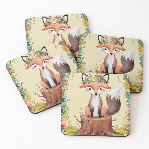 Item preview, Fox Portrait. woodland fox, fantasy fox, happy fox designed and sold by FoxVibes.