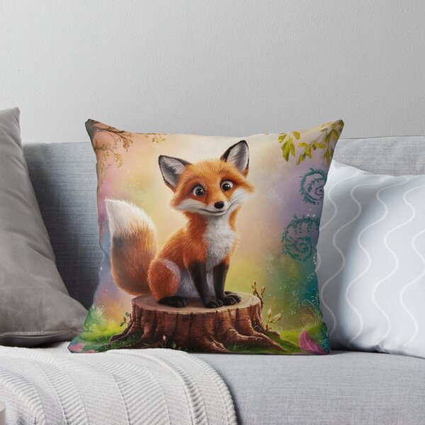 Item preview, Fox Portrait. woodland fox, fantasy fox, happy fox designed and sold by FoxVibes.
