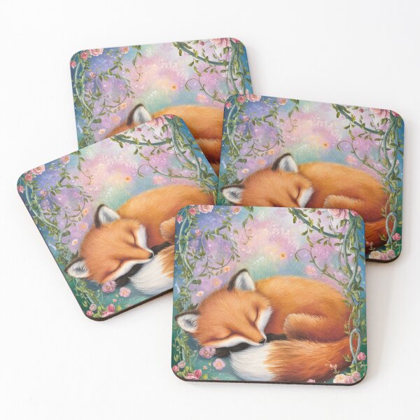 Item preview, Fox Portrait. woodland fox, fantasy fox, sleeping fox designed and sold by FoxVibes.