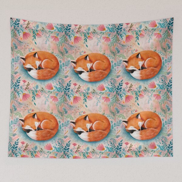 Item preview, Fox Portrait. woodland fox, fantasy fox, sleeping fox designed and sold by FoxVibes.