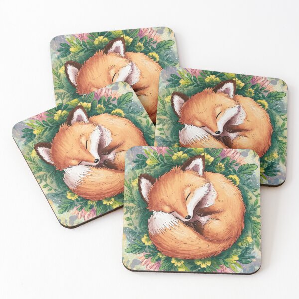 Item preview, Fox Portrait. woodland fox, fantasy fox, sleeping fox designed and sold by FoxVibes.