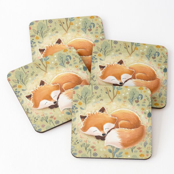 Item preview, Fox Portrait. woodland fox, fantasy fox, sleeping fox designed and sold by FoxVibes.