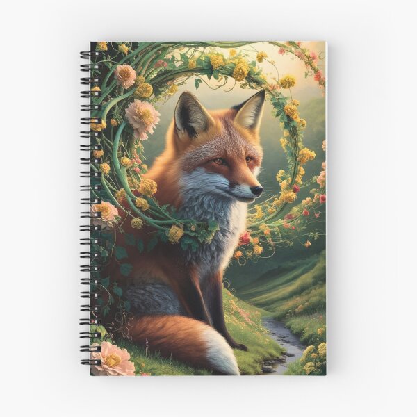 Item preview, Fox Portrait. woodland fox, fantasy fox, floral fox designed and sold by FoxVibes.