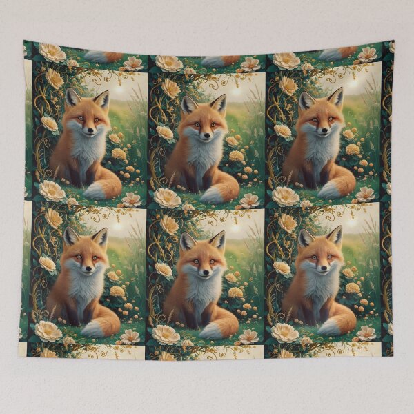 Artikelvorschau, Fuchs-Porträt. Waldfuchs, Fantasiefuchs, Blumenfuchs entworfen und verkauft von FoxVibes.