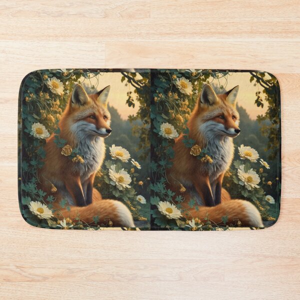 Item preview, Fox Portrait. woodland fox, fantasy fox, floral fox designed and sold by FoxVibes.