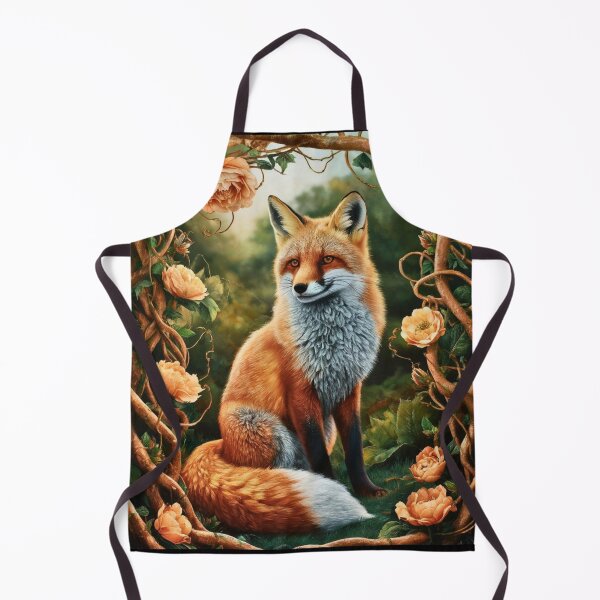 Item preview, Fox Portrait. woodland fox, fantasy fox, floral fox designed and sold by FoxVibes.