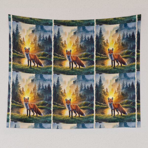Item preview, Fox Portrait. woodland fox, fantasy fox, floral fox designed and sold by FoxVibes.