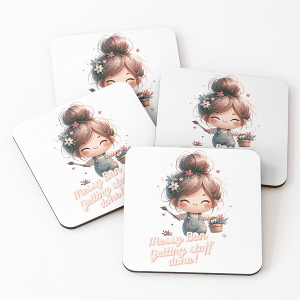 Item preview, Messy Bun getting stuff done - Cute Garden Mama designed and sold by LuxTeesNThings.