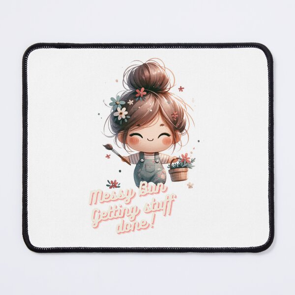 Item preview, Messy Bun getting stuff done - Cute Garden Mama designed and sold by LuxTeesNThings.