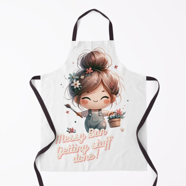 Item preview, Messy Bun getting stuff done - Cute Garden Mama designed and sold by LuxTeesNThings.