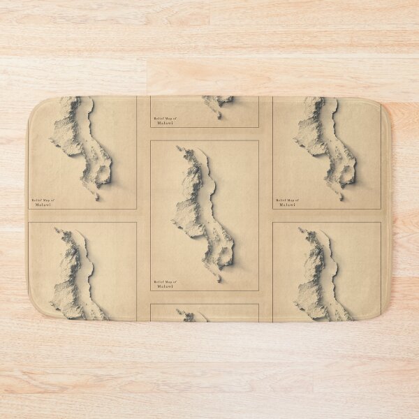 Item preview, Malawi Shaded Relief 3D Map digitally-rendered designed and sold by ThinkAboutMaps.