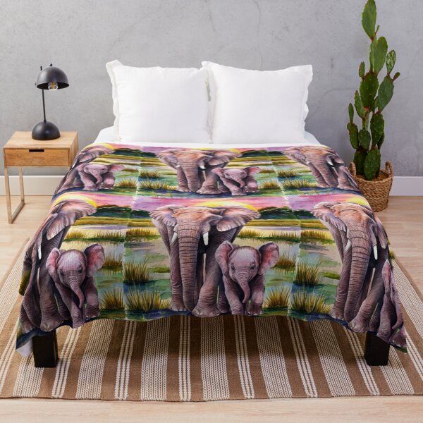 Item preview, Elephant Portrait. baby elephant, watercolor elephant, wild elephant, elephant life designed and sold by ElephantVibes.