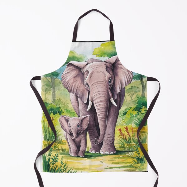 Item preview, Elephant Portrait. baby elephant, watercolor elephant, wild elephant, elephant life designed and sold by ElephantVibes.