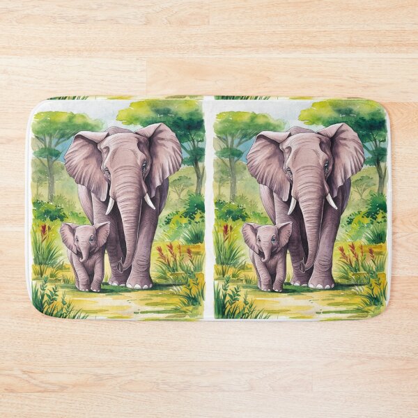 Item preview, Elephant Portrait. baby elephant, watercolor elephant, wild elephant, elephant life designed and sold by ElephantVibes.