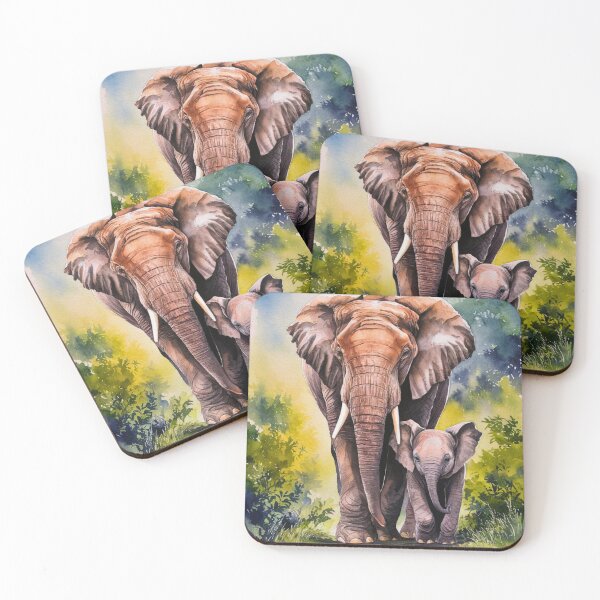 Item preview, Elephant Portrait. baby elephant, watercolor elephant, wild elephant, elephant life designed and sold by ElephantVibes.