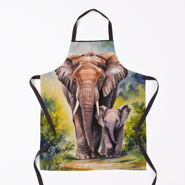 Item preview, Elephant Portrait. baby elephant, watercolor elephant, wild elephant, elephant life designed and sold by ElephantVibes.