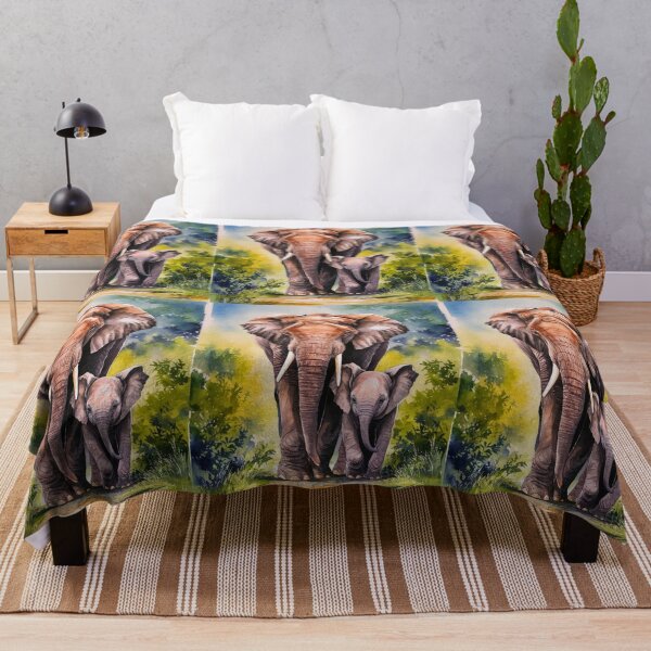 Item preview, Elephant Portrait. baby elephant, watercolor elephant, wild elephant, elephant life designed and sold by ElephantVibes.