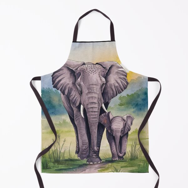 Item preview, Elephant Portrait. baby elephant, watercolor elephant, wild elephant, elephant life designed and sold by ElephantVibes.