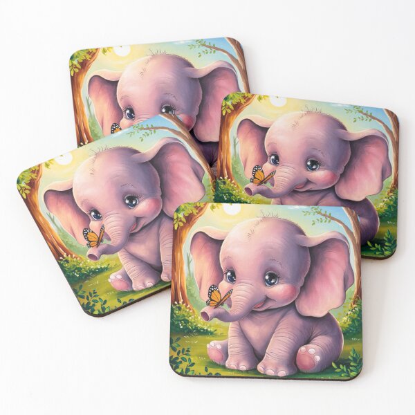 Item preview, Elephant Portrait. baby elephant, watercolor elephant, wild elephant, elephant life designed and sold by ElephantVibes.