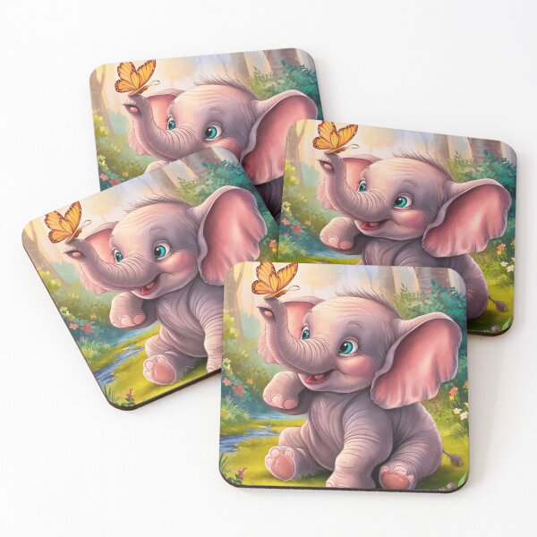 Item preview, Elephant Portrait. baby elephant, watercolor elephant, wild elephant, elephant life designed and sold by ElephantVibes.