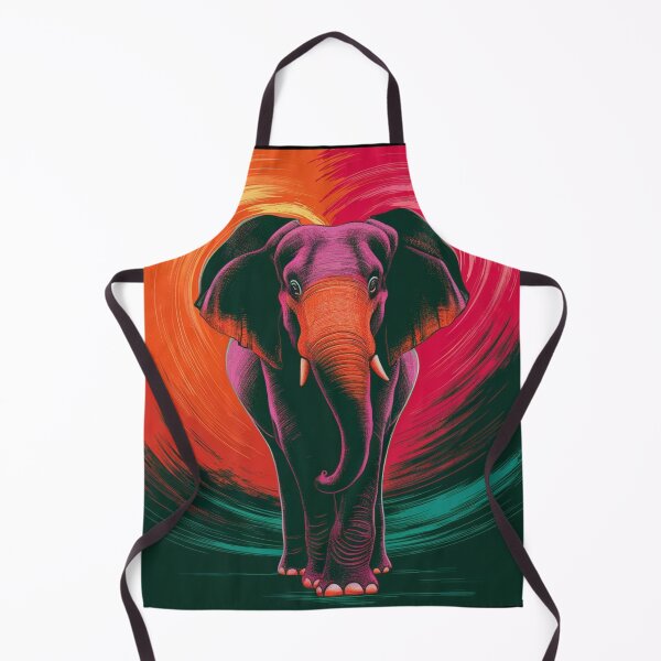 Item preview, Elephant Portrait. abstract elephant, whimsical elephant, colorful elephant designed and sold by ElephantVibes.