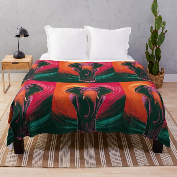 Item preview, Elephant Portrait. abstract elephant, whimsical elephant, colorful elephant designed and sold by ElephantVibes.