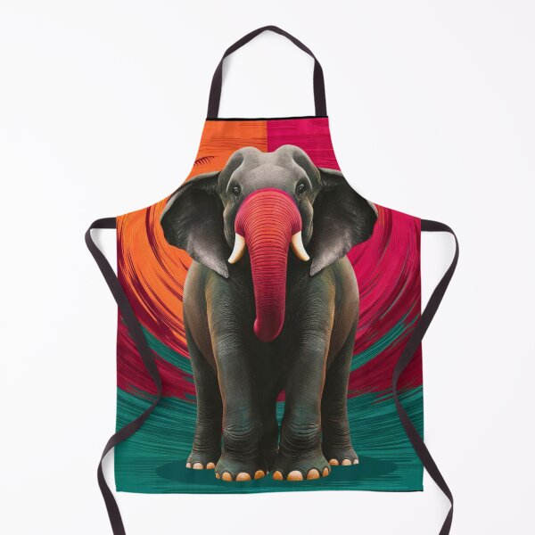 Item preview, Elephant Portrait. abstract elephant, whimsical elephant, colorful elephant designed and sold by ElephantVibes.