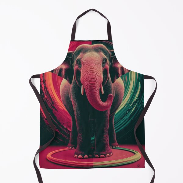 Item preview, Elephant Portrait. abstract elephant, whimsical elephant, colorful elephant designed and sold by ElephantVibes.
