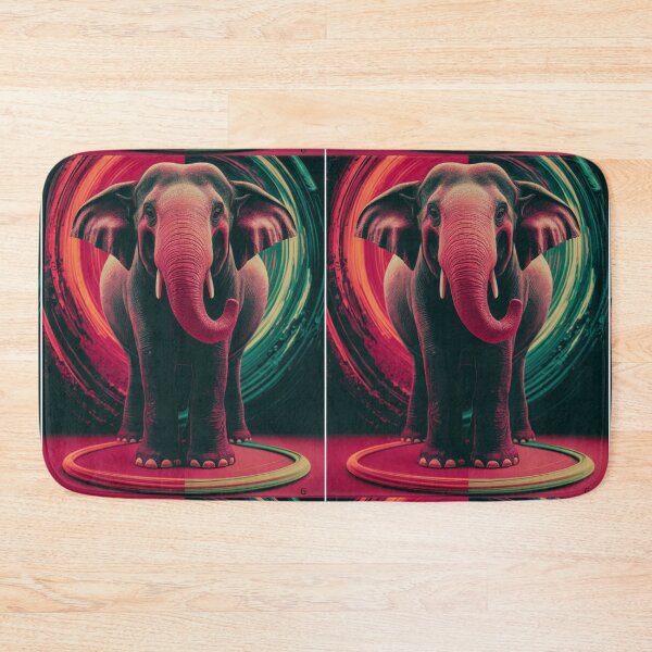 Item preview, Elephant Portrait. abstract elephant, whimsical elephant, colorful elephant designed and sold by ElephantVibes.