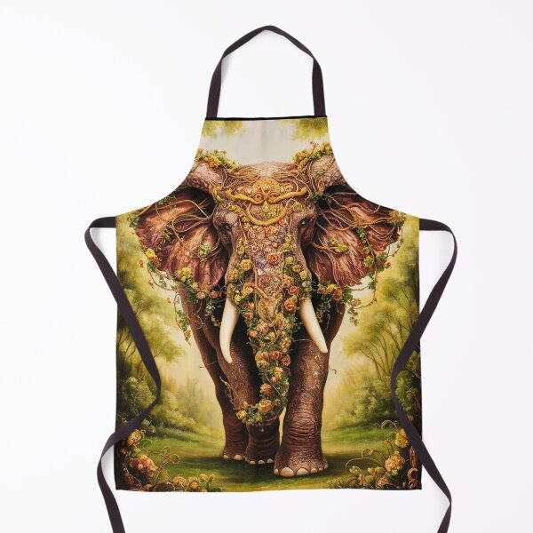 Item preview, Elephant Portrait. floral elephant, whimsical elephant, colorful elephant designed and sold by ElephantVibes.
