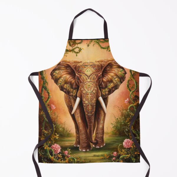 Item preview, Elephant Portrait. floral elephant, whimsical elephant, colorful elephant designed and sold by ElephantVibes.
