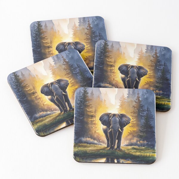 Item preview, Elephant Portrait. floral elephant, wild elephant, safari elephant designed and sold by ElephantVibes.