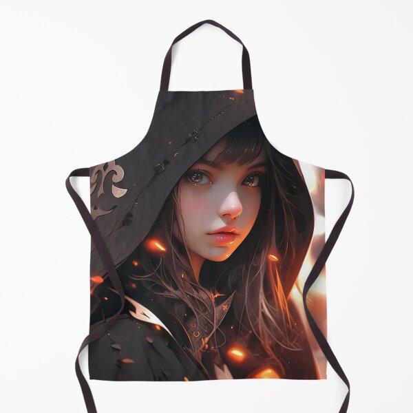 Item preview, Mysterious Hooded Magic Ember Glow Anime Girl designed and sold by bubblegoth.