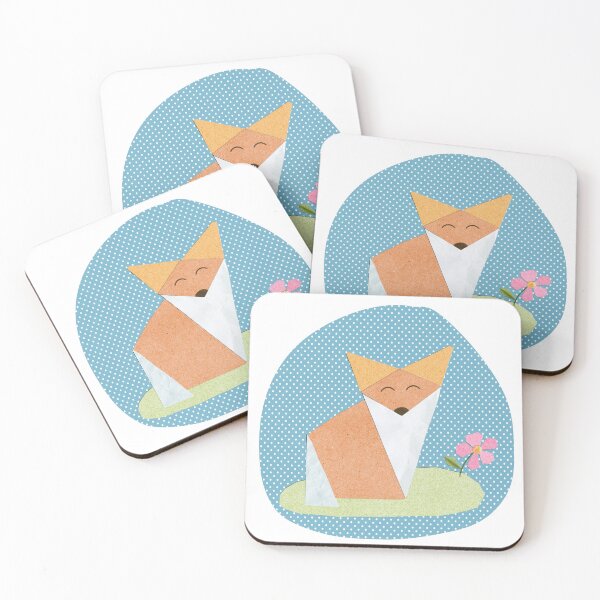 Item preview, Funny fox print in collage technic designed and sold by CherryFoxDesign.